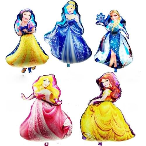 Disney Princess Aluminum Film Balloon Birthday Party Decoration Balloon Cute Style Cartoon Snow White Character Balloon