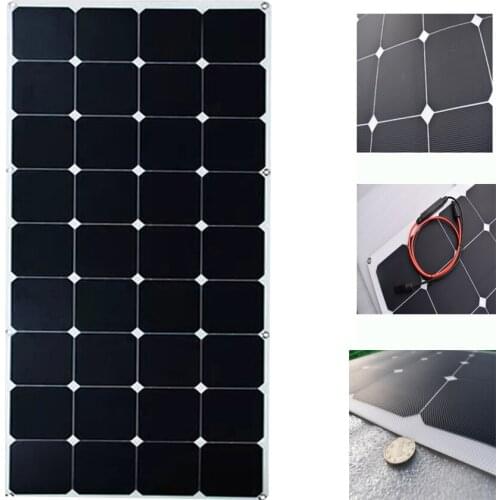 High quality and strong power SUNPOWER ETFE film solar panel 100W for 12v 18v battery charge