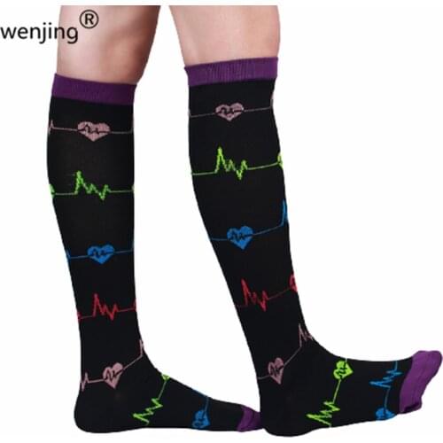 Wj2021A3 Winter Autumn thigh high long nylon Compression Stockings hosiery girl braiding tub dot heart design stocking