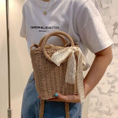 Vintage Weave Handbag Women Straw Shoulder Bag Female Sac Designer Brand Crossbody Bags for Girl Summer Beach Bag Bolsa Feminina