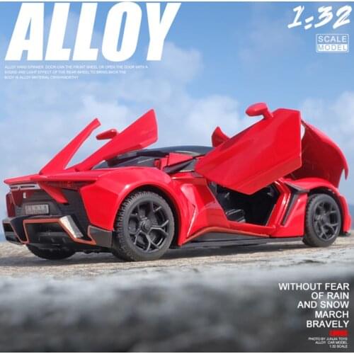 1:32 Lykan Hypersport Alloy Car Model Diecasts & Toy Vehicles Metal Pull Back For Children Kids Gifts Collection Free Shipping