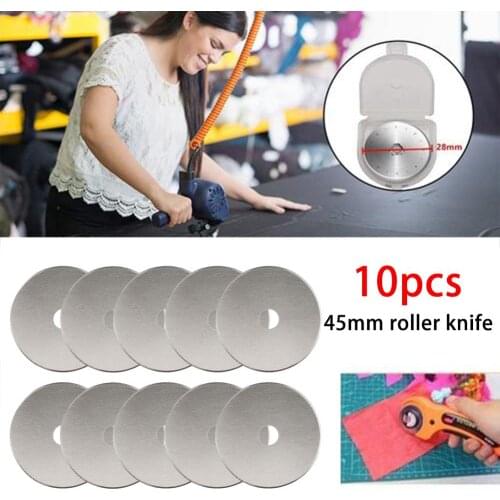 10PCS 45mm 28mm Rotary Cutter Patchwork Crafts Roller Blades For Cloth Fabric Leather Paper Trimmer DIY Home Sewing Tools