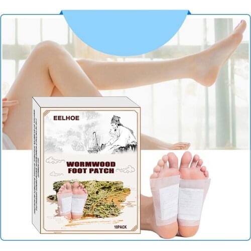 10pcs Foot Patch Sticker Remove Wet Improve Sleep Detox Wormwood Foot Paste Feet Slimming Body Health Adhesive Pad Weight Loss