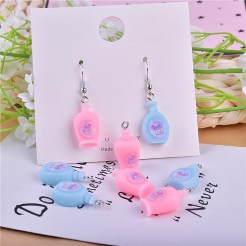 10pcs/pack 3D Shower Gel Resin Dollhouse Charms Pendant for DIY Earring Keychain Bracelet Jewelry Making