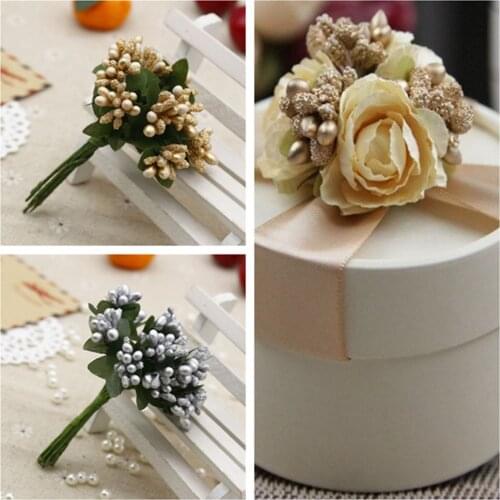 12pcs / lot golden Silver color 2.5cm flowers /Wedding / decorative flower /Artificial flower