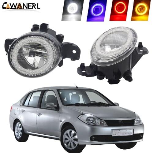 2 X Car Angel Eye Fog Light For Renault Symbol (LB0/1/2_) Saloon 1998-2010 LED Fog Lamp Daytime Running Light 4000LM 12V