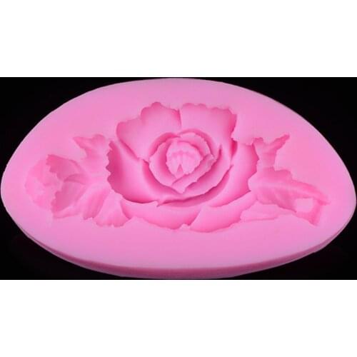 Hot Sale 3D silicone mold rose flower shaped Silicone Fondant Mold Cake Chocolate Party cake decorating tool Wholesale
