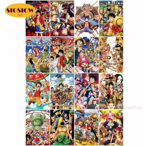 5d Diy Diamond One Piece Painting Anime Picture Full Square Daimond Embroidery Cross Stitch Handmade Gifts Home Wall Decoration