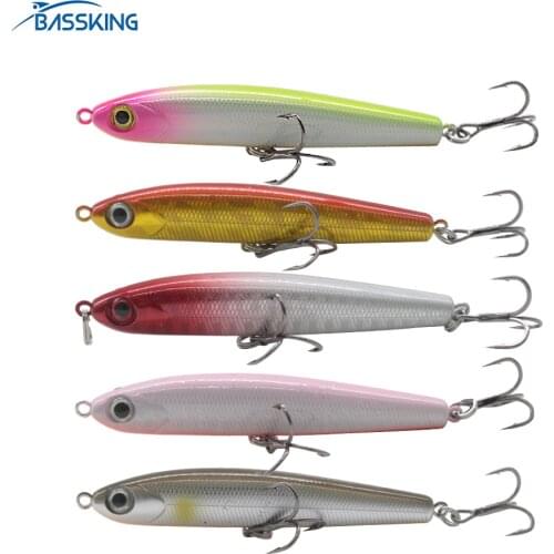 BASSKING Sinking Pencil Bait 7cm 8.1g Hard Fishing Lure Treble Hook Isca Artificial Para Pesca Leurre Fishing Wobblers Lure Bait