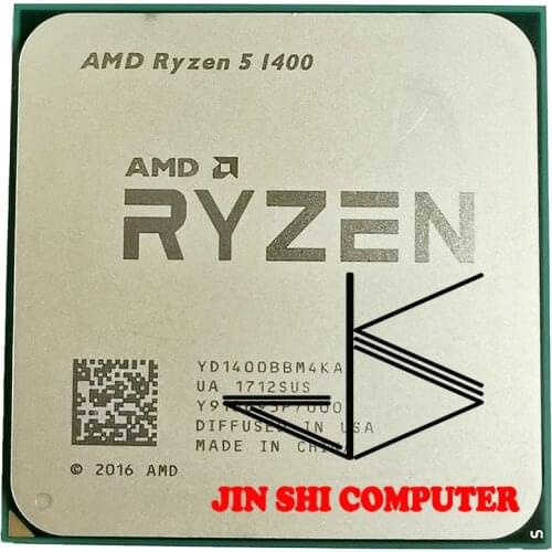 AMD Ryzen 5 1400 R5 1400 3.2GHz Quad-Core CPU Processor YD1400BBM4KAE Socket AM4 NO FAN