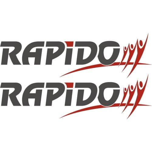 For 2 x RAPIDO 55cm 16,5cm aufkleber sticker wohnmobil camper wohnwagen caravan Car Styling