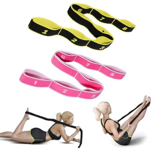 1 Pcs Yoga Stretch Resistance Bands Fitness Elastic Band Gymnastics Adult Latin Training Bands Multi-functional Pilates For Home