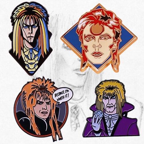 Labyrintth The Goblinn King Jareth Badge Magic Dance Brooch Bowie Movie Enamel Pin Accessory