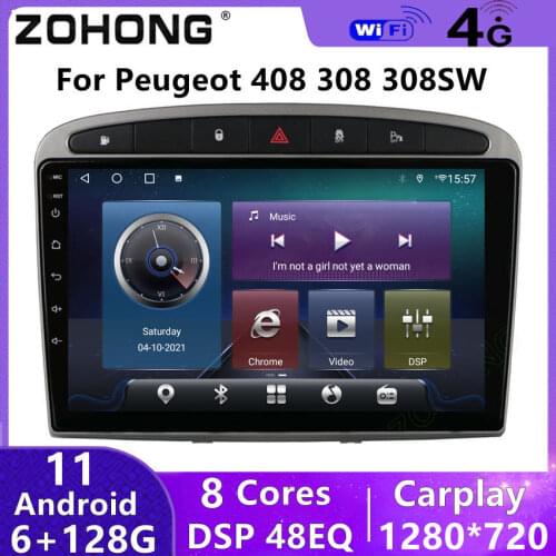 4G DSP Head Unit For Peugeot 408 308 308SW Android Car Radio Multimedia Video Player GPS Navigation Stereo Autoradio DVD 2 Din
