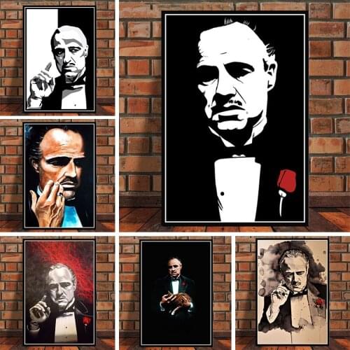The Godfather Movie Picture Marlon Brando Al Pacino Canvas Painting Posters and Prints Wall Art for Living Room Home Decoration