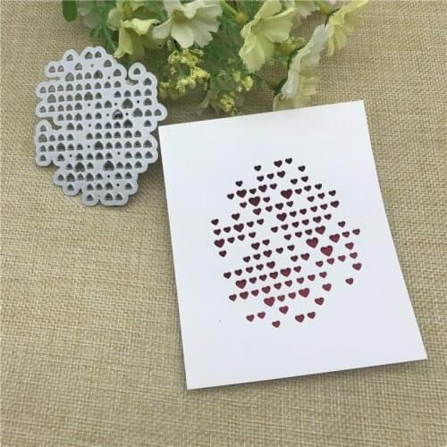 Love heart background Metal Dies Scrapbooking Metal Cutting Dies Craft Stamps die Cut Embossing Card Make Stencil Frame