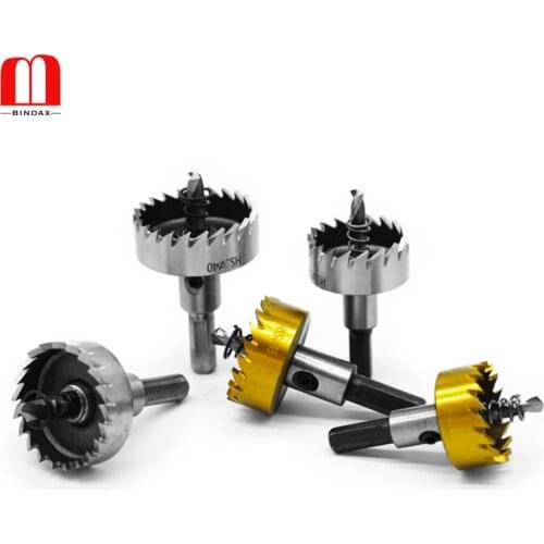 BINOAX 5pcs HSS Carbide Tip Drills Bit Hole Saw Set Stainless Steel Metal Alloy 16/18.5/20/25/30mm