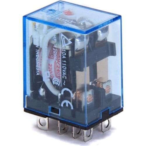 10A 240VAC/ 10A 28V 8Pin 2NO 2NC LY2NJ LY2N-J Led Lamp DPDT Coil Power Relay