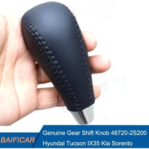 Baificar Brand New Genuine Leather Automatic Transmission Gear Shift Knob 46720-2S200 For Hyundai Tucson IX35 Kia Sorento