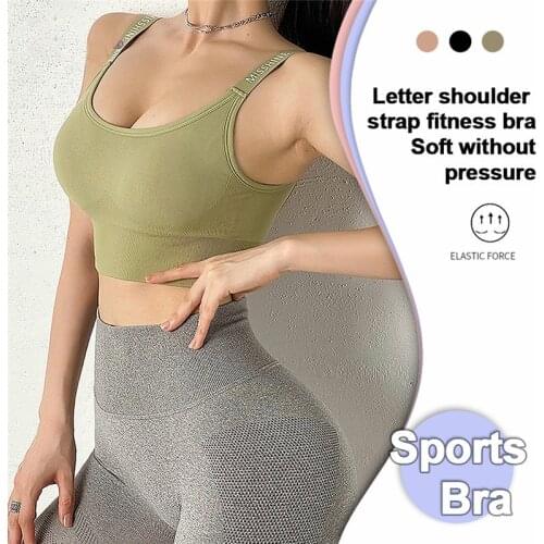 Sexy Sports Bra Yoga Crop Top Women Push Up Workout Underwear Shockproof Fitness Vest Girls Gym Running Sport Sportswear Bras