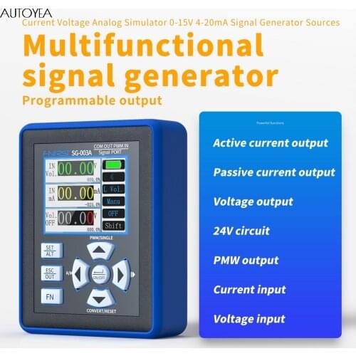 SG-003A Voltage Current Signal Generator 0~20mAh Simulator Calibrator PWM Analogs Output Source Process Calibrator Programmable