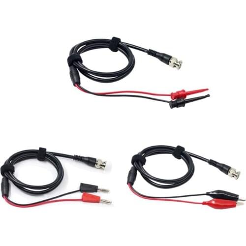 Oscilloscope Probes BNC to Alligator Crocodile Clips BNC to Mini Hook Leads BNC to Dual Stacking Banana Male Plug Cable
