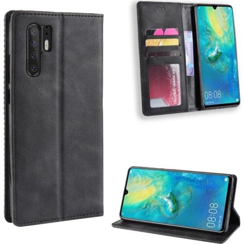 Retro Slim Leather Flip Cover Huawei P30 Pro Case Wallet Card Stand Magnetic Book Cover for Huawei P 30 Pro P30Pro Phone Cases