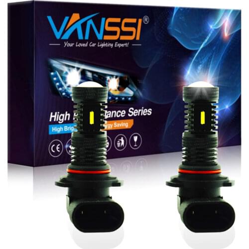 VANSSI 2Pcs 9006 HB4 LED Fog Light Bulbs 6000K White Super Bright 2400LM CSP Chipsets 9006 LED Car Bulbs DC12-24V
