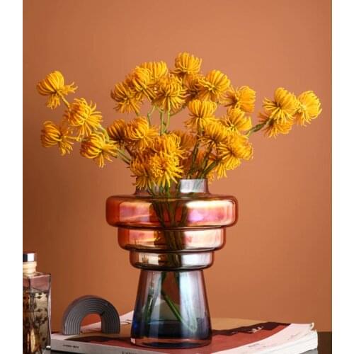 Vase Living Room Dried Flowers Nordic Ins Style Glass Transparent Dill Home Plastic Decoration Accessories Flower Vases For Home