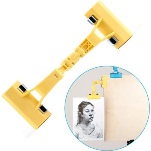 Double Head Rotatable Picture Copy Holder Painting Clip Clamp for Artist Easels Sketch Drawing Boards Random Color