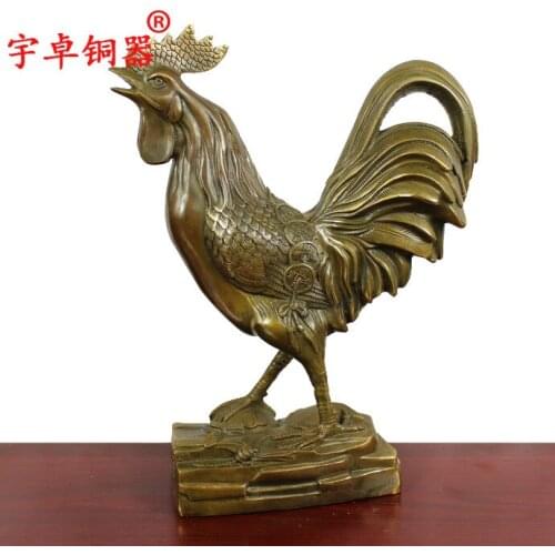 Yu Zhuo bronze copper supply entity Wudu lucky chicken chicken small copper Home Furnishing ornaments