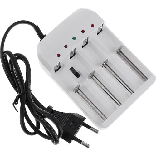 Uranusfire Li-ion/Ni-MH 18650/26650/AA/AAA Battery Charger 4 Output 1.2V/1.5V/3.6V/4.2V for LED Flashlight US/EU Plug