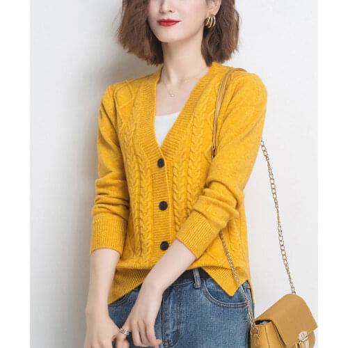Autumn sweater women cardigan fashion casual coats woman sweaters classic single breasted cardigans female clothing plus size