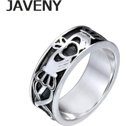 925 Sterling Silver Jewel Female Irish Heart Crown Claddagh Wedding Bridal Rings for Women Statement Accessories Valentine Gifts