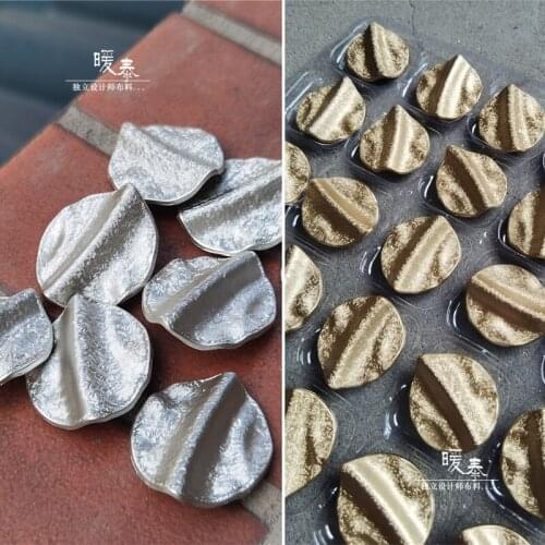 Gold Silver Metal Buttons Middle Bulge DIY Fashion Decor Overcoat Coat Clothes Sewing Accessories Designer Material