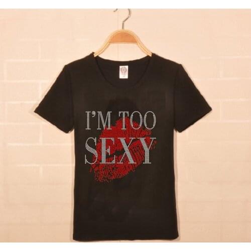 2pc/lot SEXY LIP iron on crystal transfers design hot fix rhinestone applique sticker hot fix motif for shirt