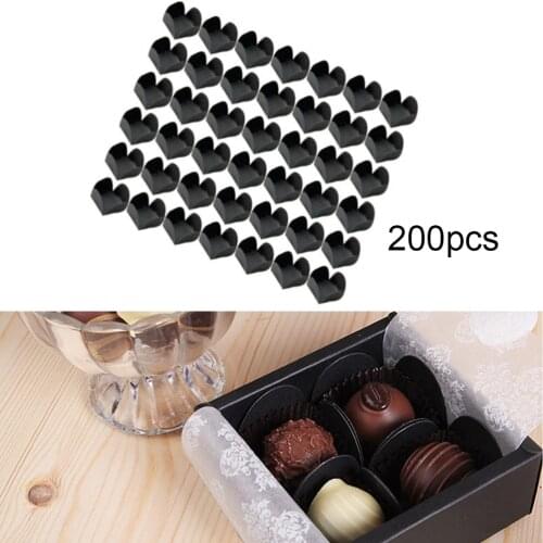 200Pcs Chocolate Tray Paper Folding Torus Spot Paper Cushion Creative Chocolate Wrap Package Festival Party Gift Decoration