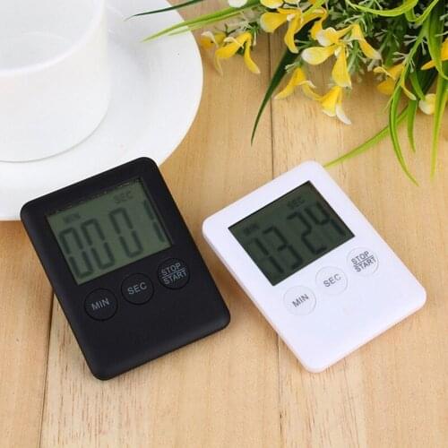3 Colors Simple Super Thin LCD Digital Screen Kitchen Timer Square Cooking Timer Count Up Countdown Alarm with Magnet cocina