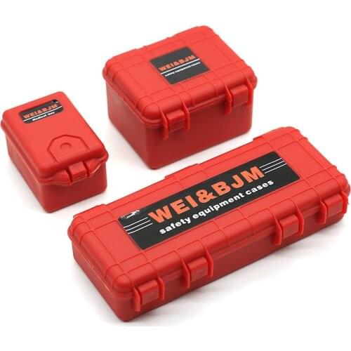 3Pcs Garage Series 1/10 Scale Military Storage Box Shipping Case for RC Crawler Axial SCX10 Traxxas TRX-4 TRX-6 MST Recat GEN8