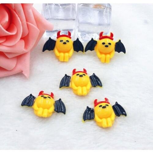 30pcs/lot kawaii resin Halloween skull flat back resin cabochons accessories32*25MM