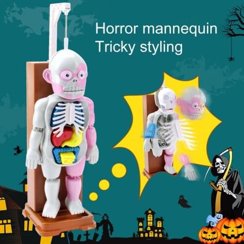 37Pcs/set Horror Mannequin Horrific Sounding Halloween Prop Human Body Card Model Kids Educational Toys for Children Gifts