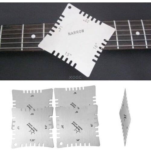 4Pcs Guitar Notched Radius Gauges Fingerboard Measuring Tools For Luthier A25 dropshipping