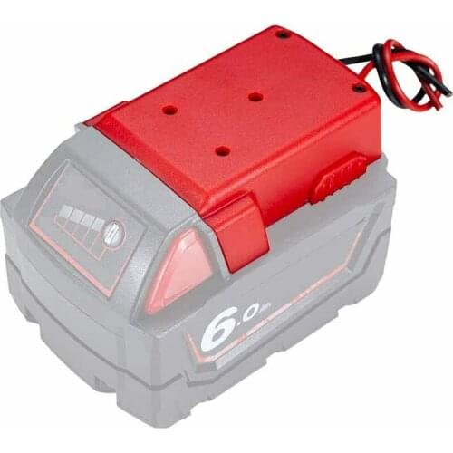 For Milwaukee M18 18V Battery Adapter to Dock Power Connector 12 Gauge Robotics- REd DIY