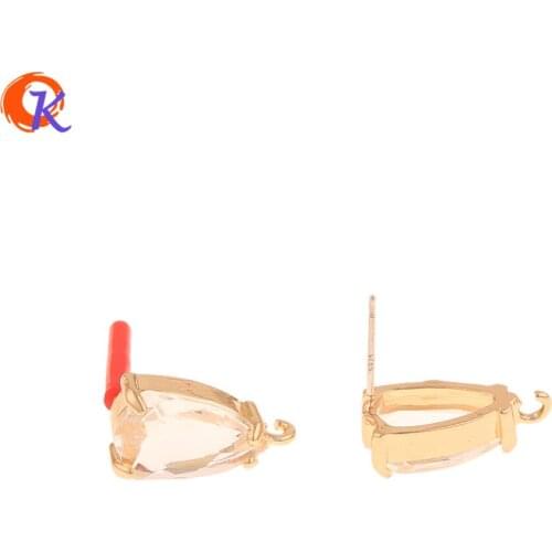 Cordial Design 30Pcs 9*17MM Jewelry Accessories/DIY Earrings Making/Hand Made/Soft Pin/Earring Findings/Crystal Earrings Stud