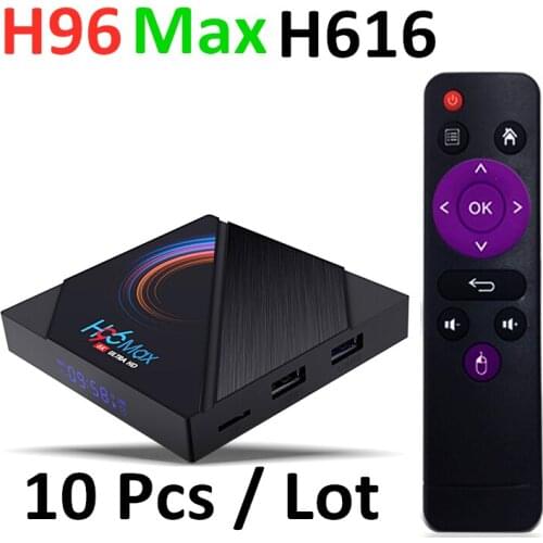 Android 10.0 Tv Box H96 Max H616 Smart Box Set Top 6K UHD WiFi BT Android H96max Media Player 10 Pcs Lot