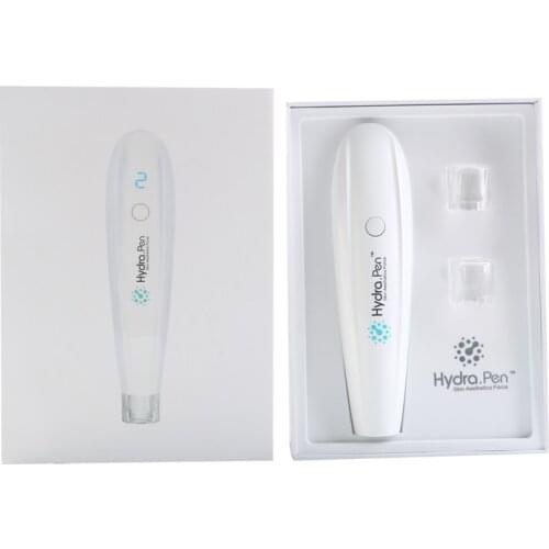 Wireless Hydra Pen H2 Digital Display Professional Microneedling Pen Derma Hydrapen Automatic Serum Applicator with 2 Cartridges