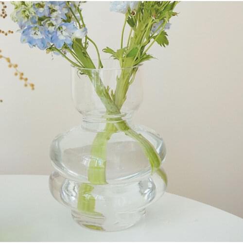 Flower Vase For Home Decor Glass Vase Decorative Terrarium Container Table Ornaments Floral Nordic Vase