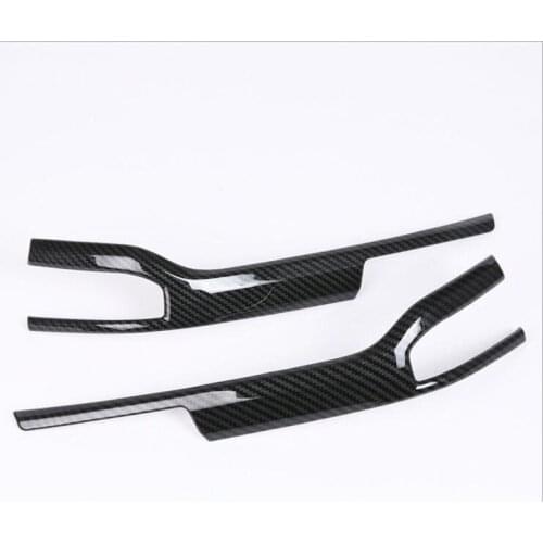 For Hyundai ix35 2018 2PCS ABS Chrome Carbon Fiber Car Side Door Rearview Mirror Protect Strip Cover Trim Car Styling Accessory