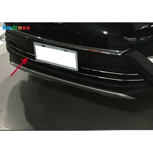 For Toyota RAV4 RAV 4 2016 2017 Stainless Steel Front Bottom Center Down Grill Grille Trim Car Cover Decoration Car Styling