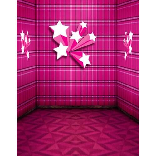 Purple Room White Star Photography Backdrops Photo Props Studio Background 5x7ft